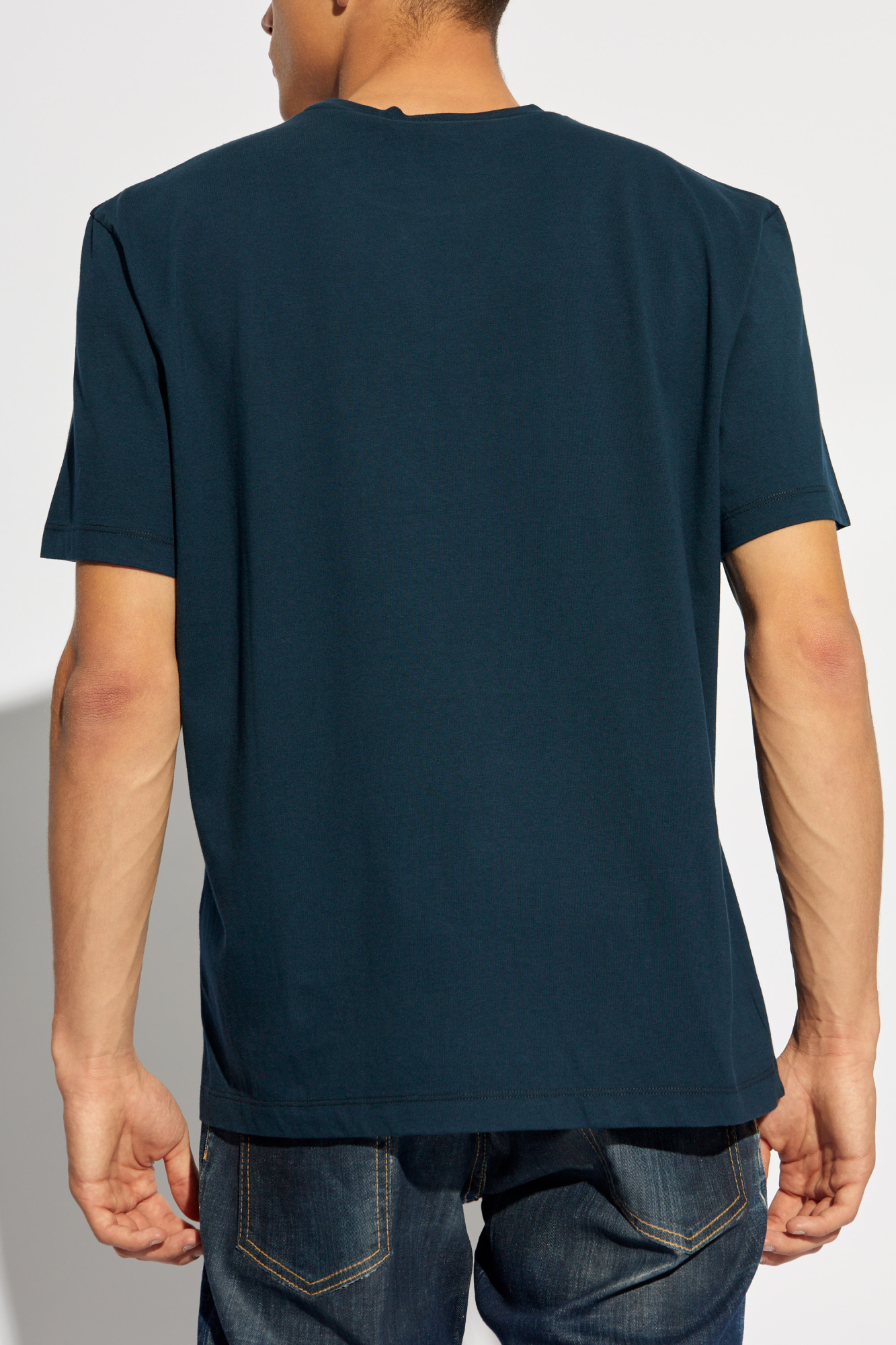 【関税&送料込】Dsquared Dark Blue Cotton T-Shirt DSQUARED2 2-Pack Jersey Cotton Stretch Men's V-Neck T-Shirts